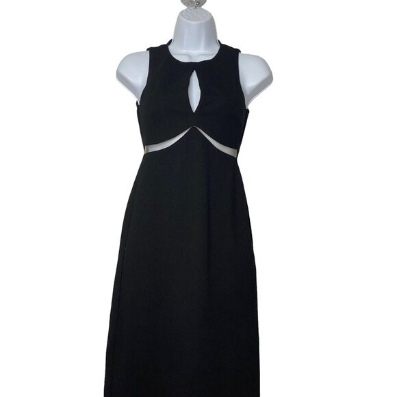 Lovers + Friends Woman’s Saskeah Maxi in Black Gown Sleeveless Cutout SZ XS - Picture 3 of 9